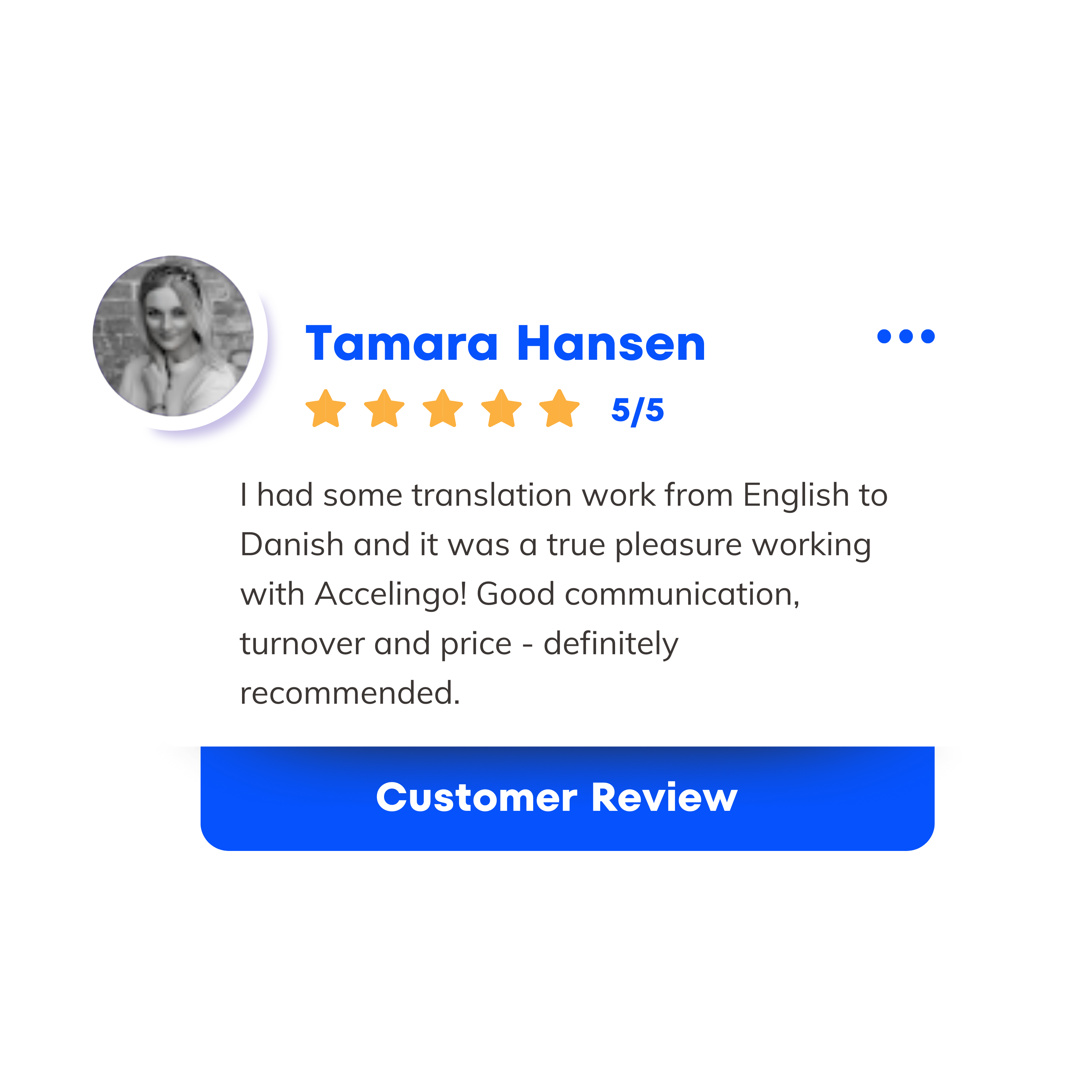 Customer Review (Tamara Hansen)
