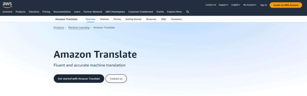 Best Machine (AI) Translation Tools - Amazon Translate