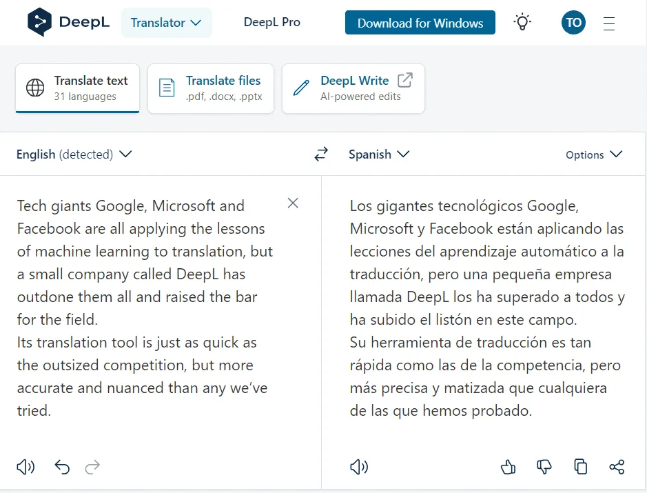 Best Machine (AI) Translation Tools - DeepL